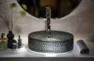 Sapho BEAUTY MARAGUA üvegmosdó, átm:39,5cm, fekete