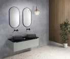 Sapho BEAUTY MARAGUA üvegmosdó, átm:39,5cm, fekete