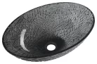 Sapho BEAUTY PURUS üvegmosdó, 50x36cm, fekete