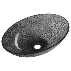 Sapho BEAUTY PURUS üvegmosdó, 50x36cm, fekete