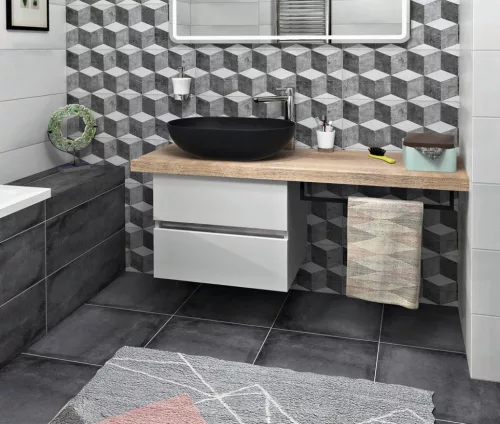 AVICE törölközőtartó, 450x95mm, matt fekete (VC467)