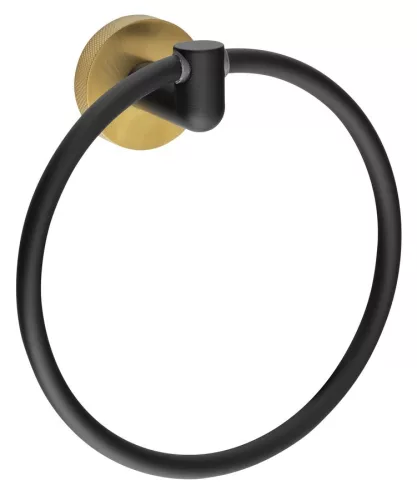 BEMETA  LARISSA fali törölközőtartó, 168x173x72mm, fekete/matt arany (WS006BG)