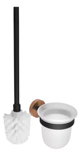 BEMETA LARISSA fali WC-kefetartó, 110x360x145mm, fekete/matt réz (WS008BC)
