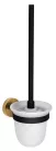 BEMETA LARISSA fali WC-kefetartó, 110x360x145mm, fekete/matt arany (WS008BG)