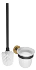 BEMETA LARISSA fali WC-kefetartó, 110x360x145mm, fekete/matt arany (WS008BG)