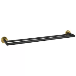   BEMETA  LARISSA fali törölközőtartó, 654x54x122mm, fekete/matt arany (WS011BG)