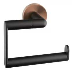   BEMETA LARISSA fali WC-papírtartó, 138x118x72mm, fekete/matt réz (WS017BC)
