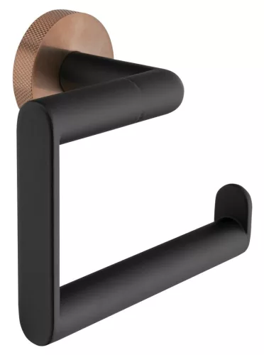 BEMETA LARISSA fali WC-papírtartó, 138x118x72mm, fekete/matt réz (WS017BC)