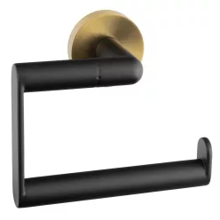   BEMETA LARISSA fali WC-papírtartó, 138x118x72mm, fekete/matt arany (WS017BG)