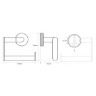 BEMETA LARISSA fali WC-papírtartó, 138x118x72mm, fekete/matt arany (WS017BG)