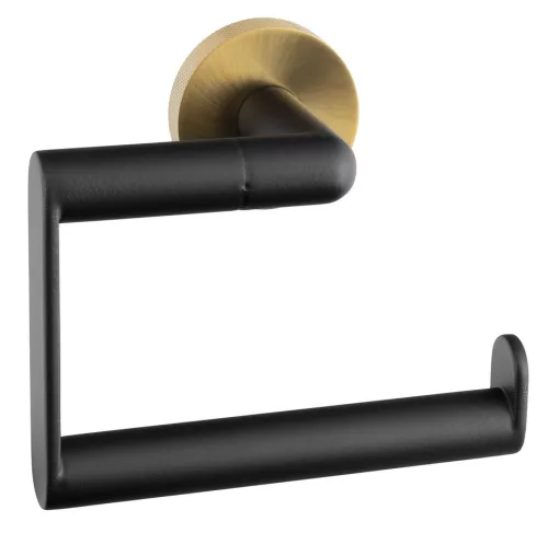 BEMETA LARISSA fali WC-papírtartó, 138x118x72mm, fekete/matt arany (WS017BG)