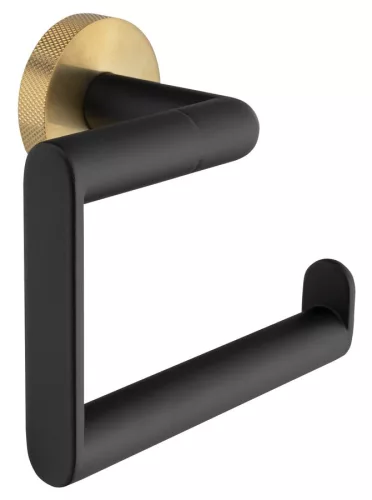 BEMETA LARISSA fali WC-papírtartó, 138x118x72mm, fekete/matt arany (WS017BG)