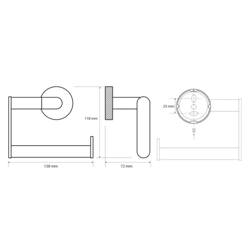 BEMETA STELLA fali WC-papírtartó, 138x118x72mm (WS017)