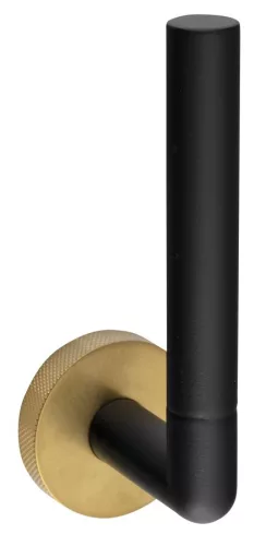 BEMETA LARISSA fali tartalék WC-papírtartó, 54x158x72mm, fekete/matt arany (WS018BG)
