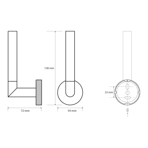 BEMETA STELLA fali tartalék WC-papírtartó, 54x158x72mm (WS018)
