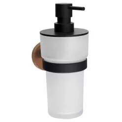   BEMETA LARISSA fali szappanadagoló, 82x190x110mm, 250ml, fekete/matt réz (WS019BC)