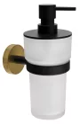 BEMETA LARISSA fali szappanadagoló, 82x190x110mm, 250ml, fekete/matt arany (WS019BG)