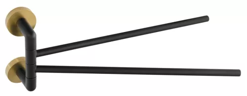 BEMETA  LARISSA fali törölközőtartó, 54x163x416mm, fekete/matt arany (WS021BG)