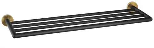 BEMETA  LARISSA fali törölközőtartó, 654x54x214mm, fekete/matt arany (WS028BG)