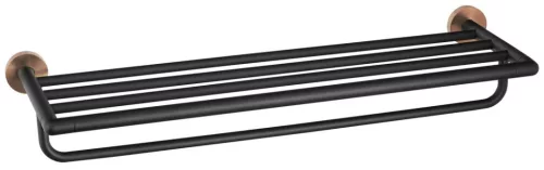 BEMETA  LARISSA fali törölközőtartó, 654x107x214mm, fekete/matt réz (WS029BC)