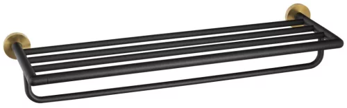 BEMETA  LARISSA fali törölközőtartó, 654x107x214mm, fekete/matt arany (WS029BG)