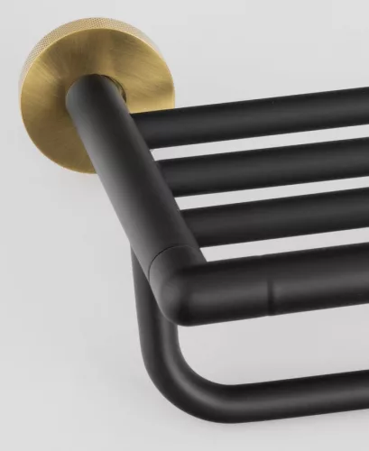 BEMETA  LARISSA fali törölközőtartó, 654x107x214mm, fekete/matt arany (WS029BG)