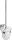 BEMETA BETA Fali WC kefetartó, üveg, fehér kefe, 95x360x140mm, króm (132113012) (XQ301)