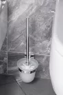 BEMETA BETA Fali WC kefetartó, üveg, fehér kefe, 95x360x140mm, króm (132113012) (XQ301)
