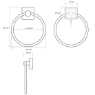BEMETA BETA Törölközőtartó, 168x188x50mm, króm (132104062) (XQ406)