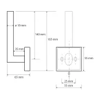 BEMETA BETA Tartalék WC papírtartó, 55x165x65mm, króm (132112032) (XQ704)
