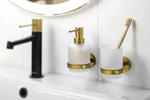 BEMETA SABLO fali szappanadagoló, 200ml, 75x145x100, matt arany (160109102) (XR103GB)