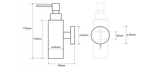 BEMETA OMEGA Szappanadagoló, 55x175x85mm, 150ml, króm (104109012) (XR104)