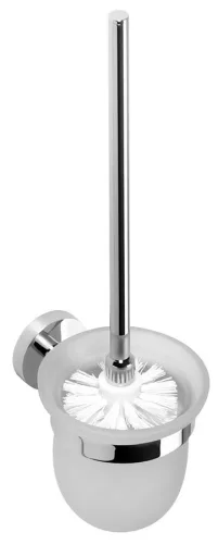 BEMETA OMEGA Fali WC kefetartó, üveg, fehér kefe, 95x370x140mm, króm (104113012) (XR303)