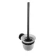 BEMETA DARK WC kefetartó, üveg, 95x370x140mm, fekete (104113010) (XR303B)
