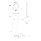 BEMETA SABLO fali WC-kefetartó, 95x360x140mm, matt arany (160113017) (XR303GB)