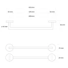 BEMETA SABLO fali törölközőtartó, 655x55x65mm, matt arany (160204042) (XR404GB)