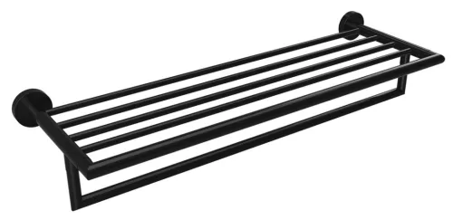BEMETA DARK Törölközőtartó polc, 550x120x265mm, fekete (104219070) (XR421B)