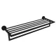 BEMETA DARK Törölközőtartó polc, 550x120x265mm, fekete (104219070) (XR421B)