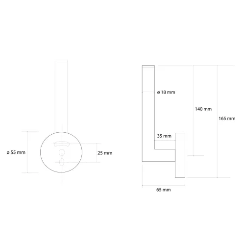 BEMETA SABLO fali tartalék WC-papírtartó, 55x165x65mm, matt arany (160112030) (XR701GB)