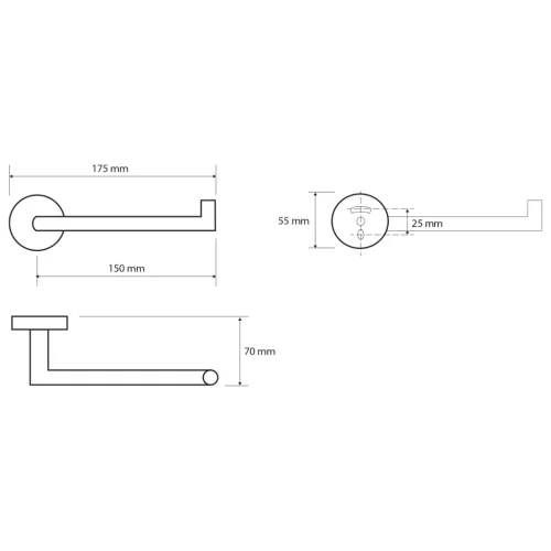 BEMETA WHITE WC papírtartó, balos, 175x55x70mm (104212034L) (XR703W)