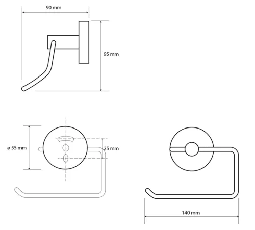 BEMETA WHITE WC papírtartó, 140x95x90mm, fehér (104112044) (XR704W)