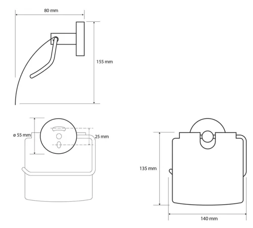 BEMETA WHITE WC papírtartó, 140x155x80mm, fehér (104112014) (XR732W)