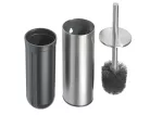 BEMETA NEO WC kefetartó álló vagy falra szerelhető, fekete kefe, 95x390x105mm, inox/matt (102313069) (XS300)