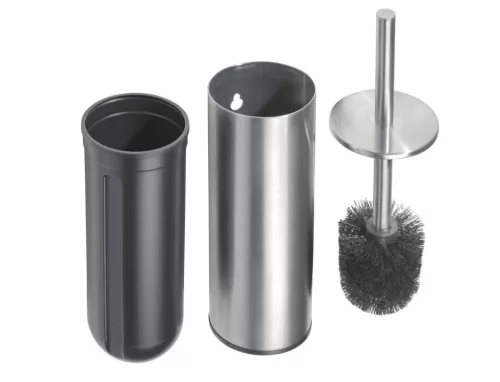 BEMETA NEO WC kefetartó álló vagy falra szerelhető, fekete kefe, 95x390x105mm, inox/matt (102313069) (XS300)