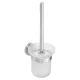 BEMETA NEO Fali WC kefetartó, üveg, fehér kefe, 115x360x130mm, inox/matt (104113015) (XS301)