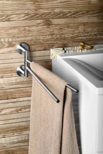 BEMETA NEO Mozgatható törölközőtartó, 55x165x440mm, inox/matt (104204105) (XS405)