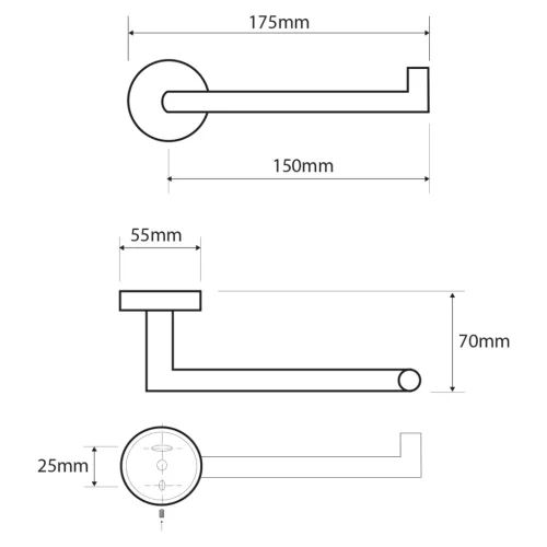 BEMETA NEO WC papírtartó, 175x55x70mm, inox/matt (104212035) (XS700)