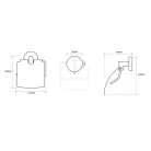 BEMETA NEO WC papírtartó, 55x190x110mm, inox/matt (104112015) (XS701)