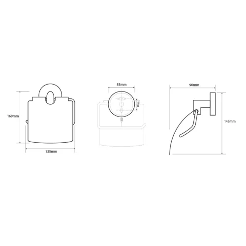 BEMETA NEO WC papírtartó, 55x190x110mm, inox/matt (104112015) (XS701)