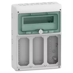   MUREVA (Kaedra) Kiselosztó, átlátszó ajtó, 1x12 modul+3 nyílás (13187)